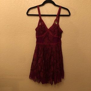 Free People Red Lacey Dress